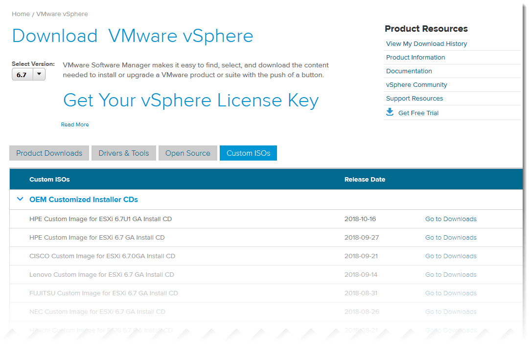 vmware esxi 6.7 download